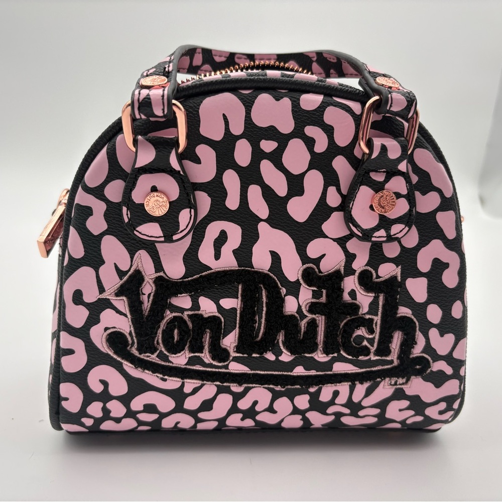 Von Dutch ‘Cheetah’ Pink Bowling Bag NWTG